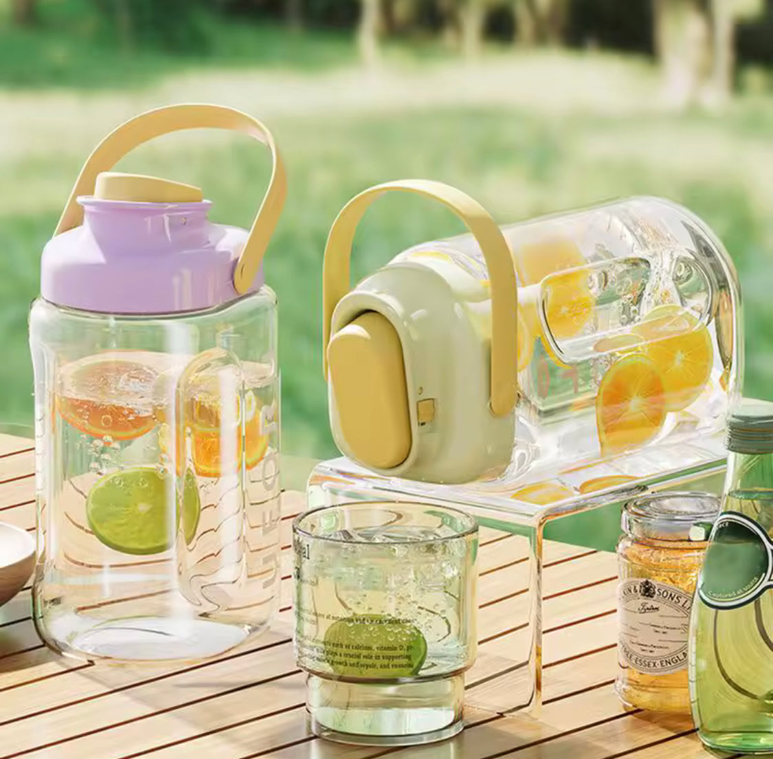 2L Refrigerator Water Bottle Kettle With Tap, Large Capacity Glass Water Bottle, Cool Water Bucket Dispenser 2L Refrigerator Water Bottle Kettle With Tap, Large Capacity Glass Water Bottle, Cool Water Bucket Dispenser